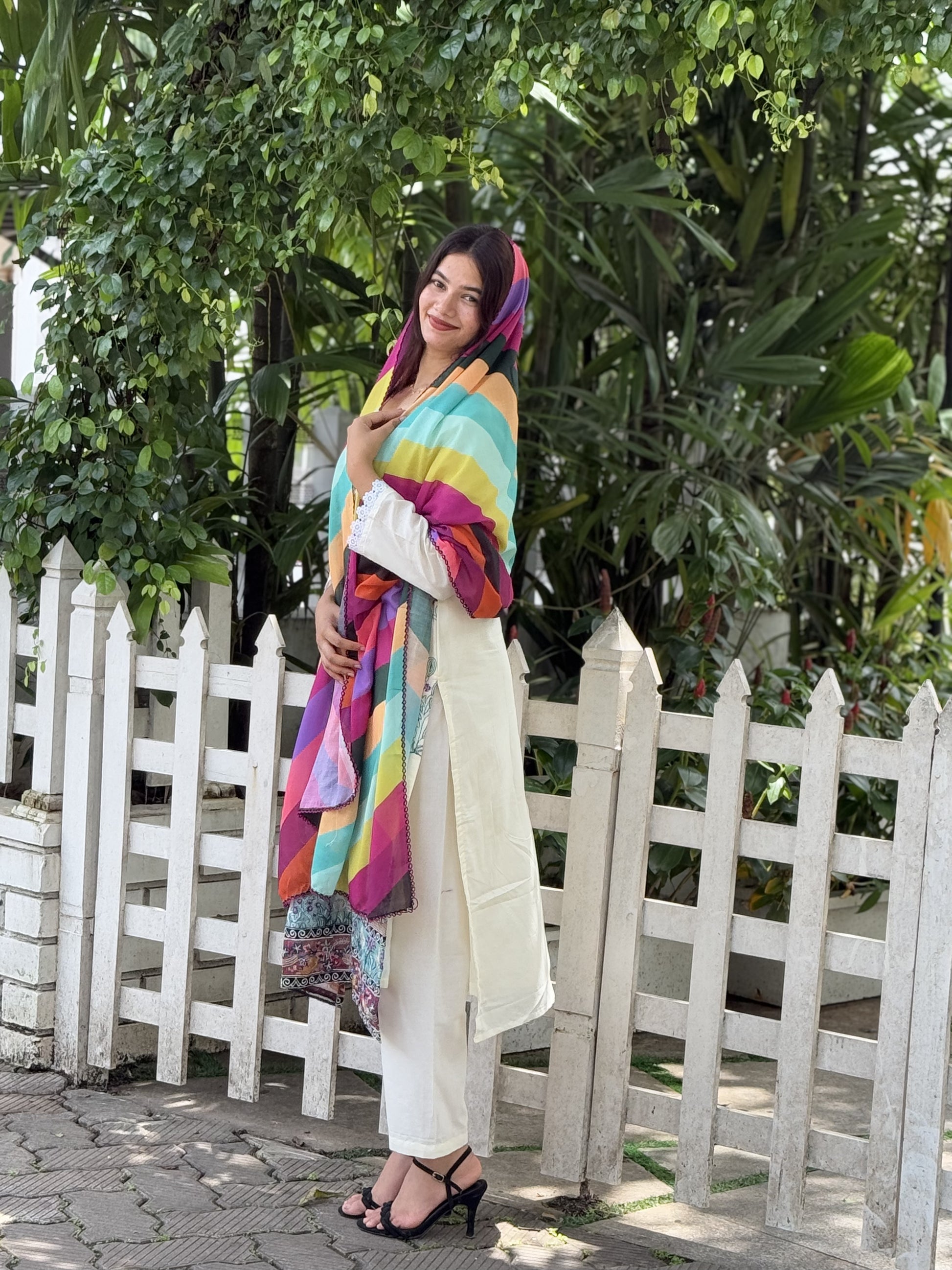 Nidha lawn comfortable salwar suite M to XXXL - 1139