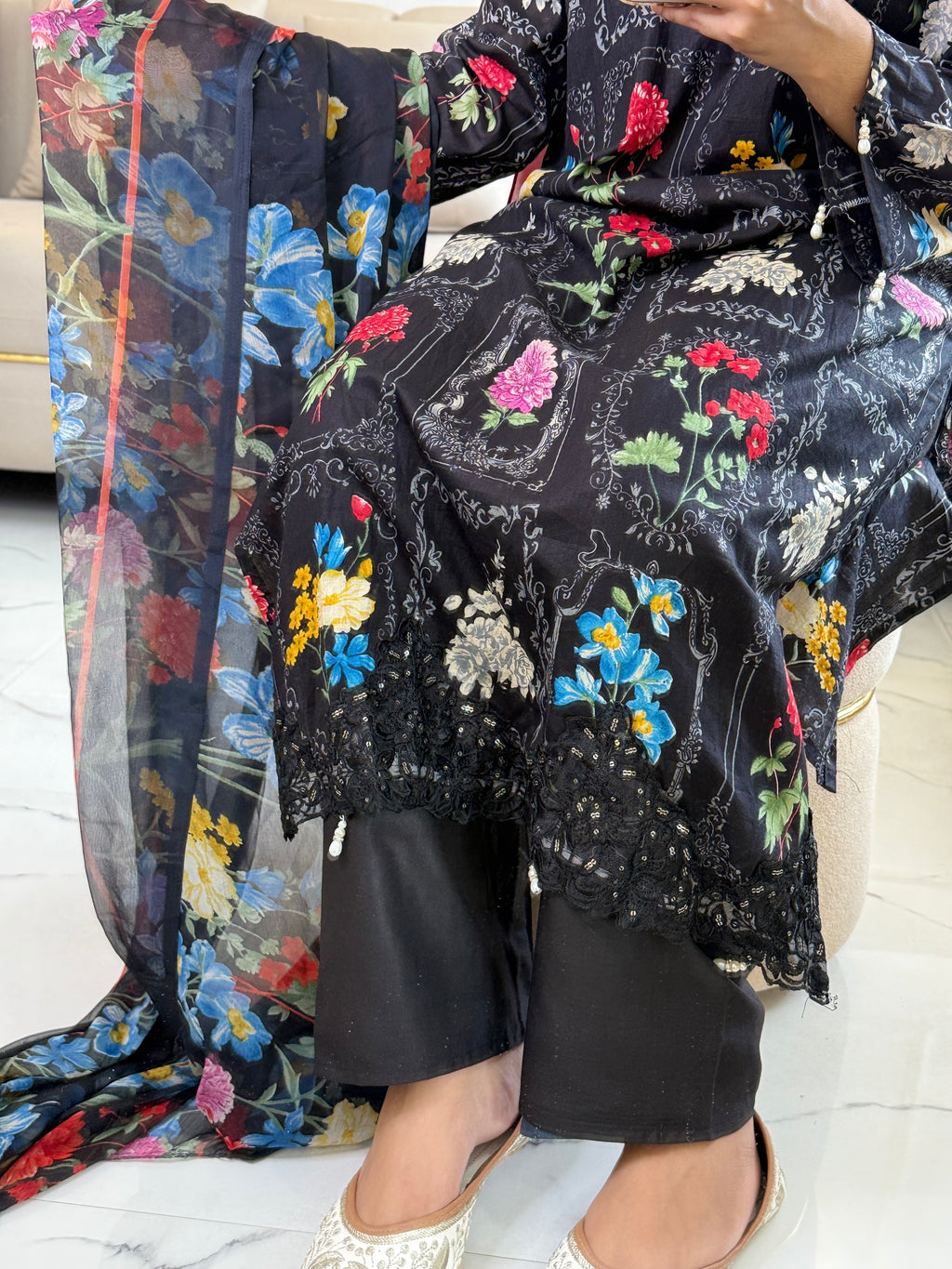 Maria B Lawn stitched