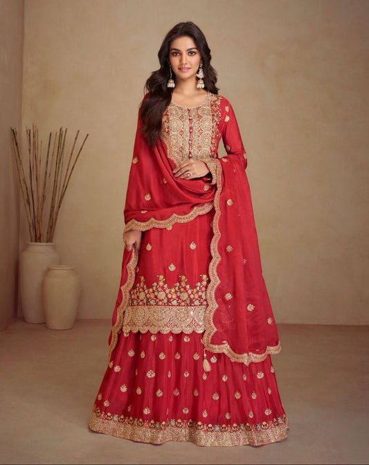 Exquisite Party Wear Premium Lehenga Suit Set with Embroidery work