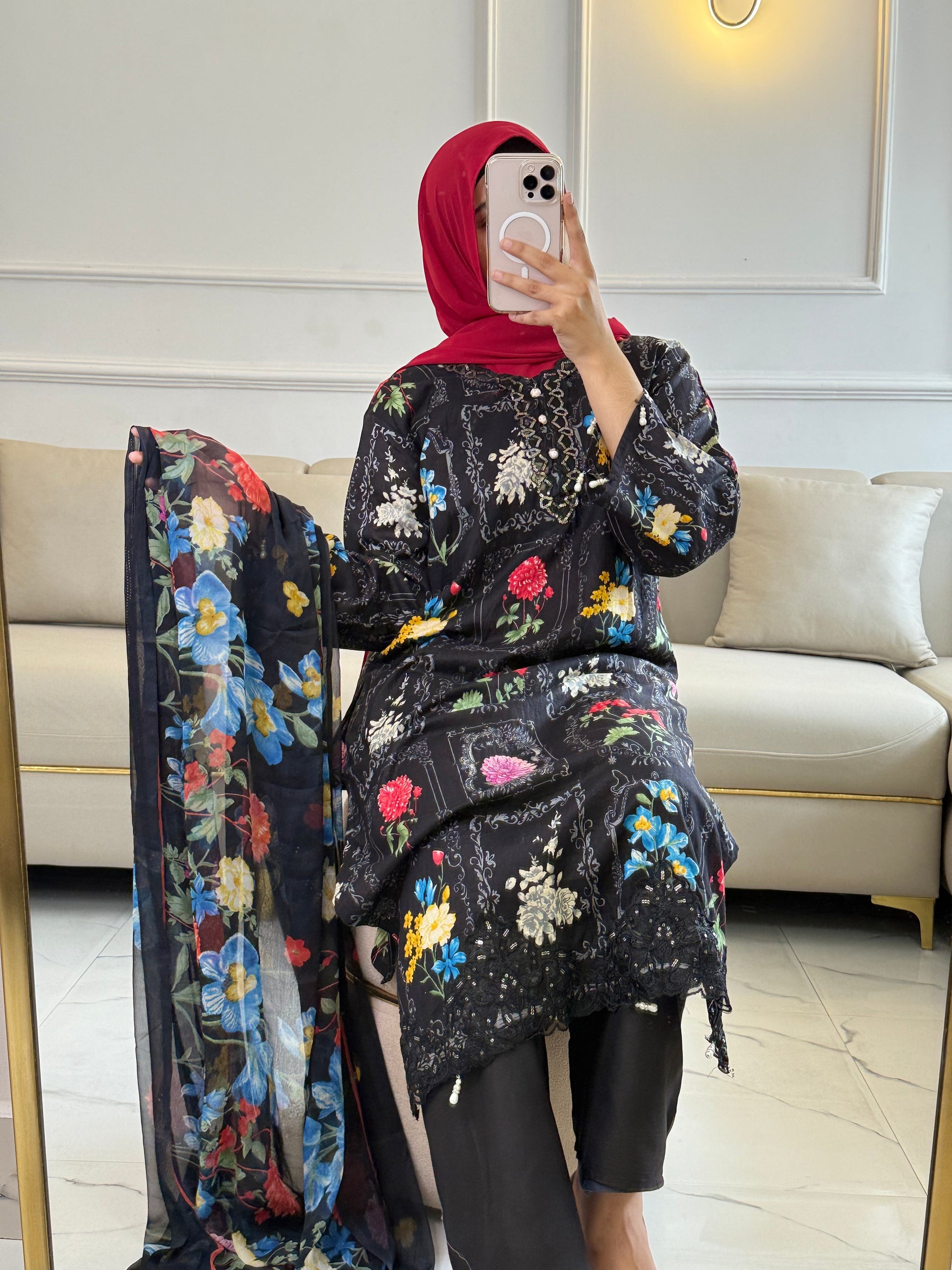 Maria B Lawn stitched